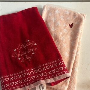Valentine's Day Red and Pink Towels